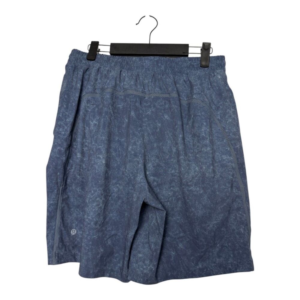 Lululemon Pace Breaker Linerless Short 9" Blue Marble Print Men's Size Large